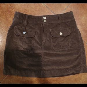 Olive Green ripped texture skirt